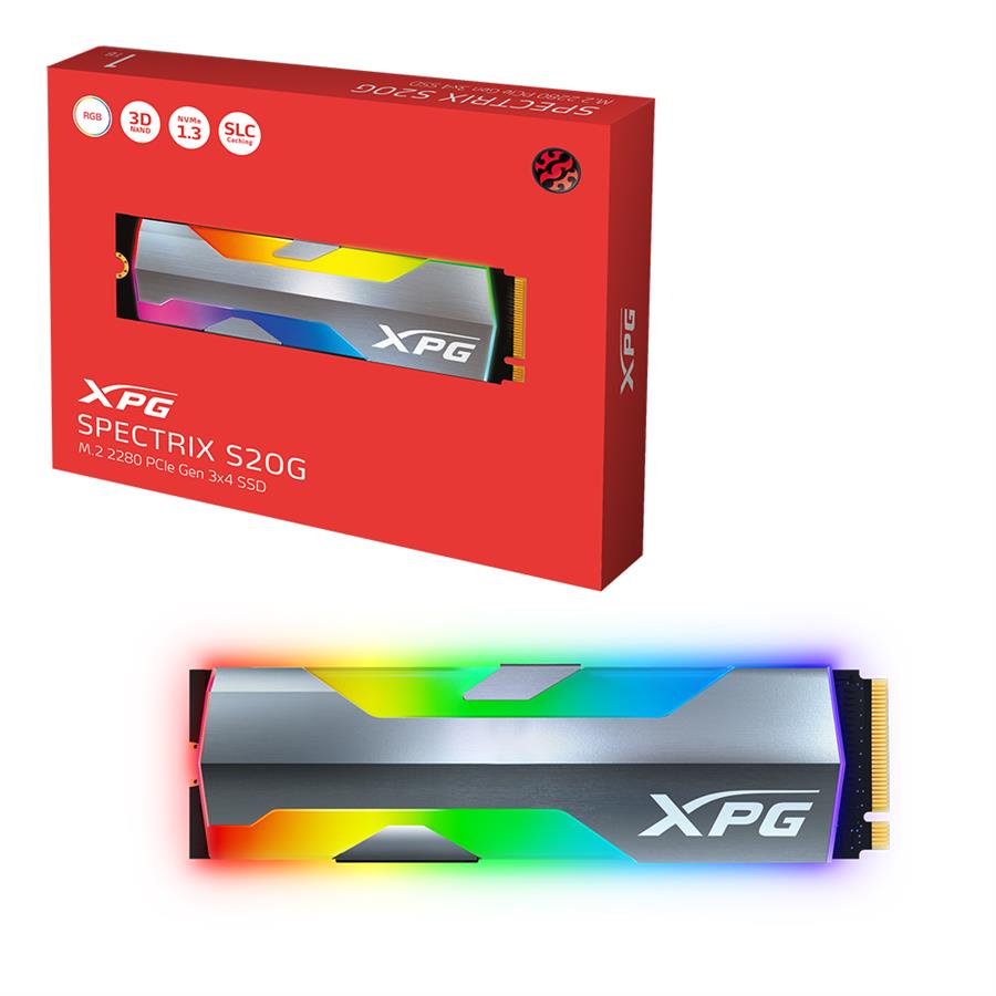Disco Ssd XPG Spectrix S20G 1TB RGB NVME M2 Gen3x4