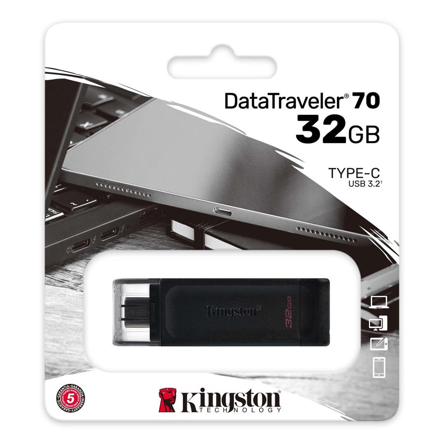 PENDRIVE KINGSTON 3.2 DT70 32GB TIPO C