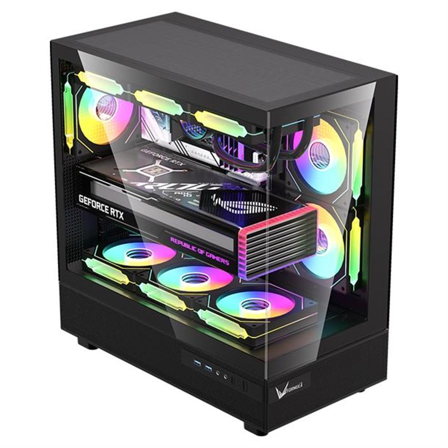 GABINETE FORMULA V CRYSTAL Z8 COSMIC BLACK X6 FAN FRGB