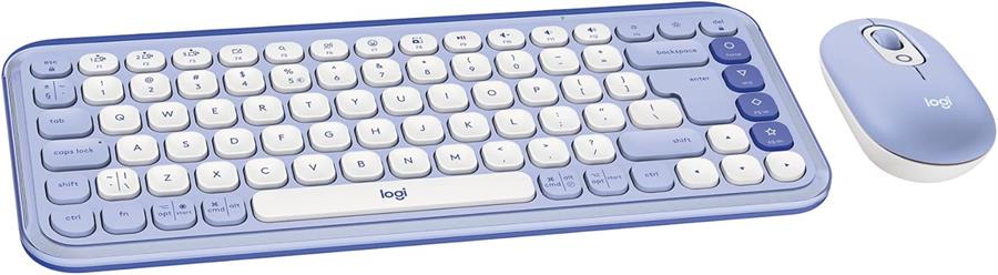 Kit Mouse y Teclado Logitech POP Icon Wireless Lila
