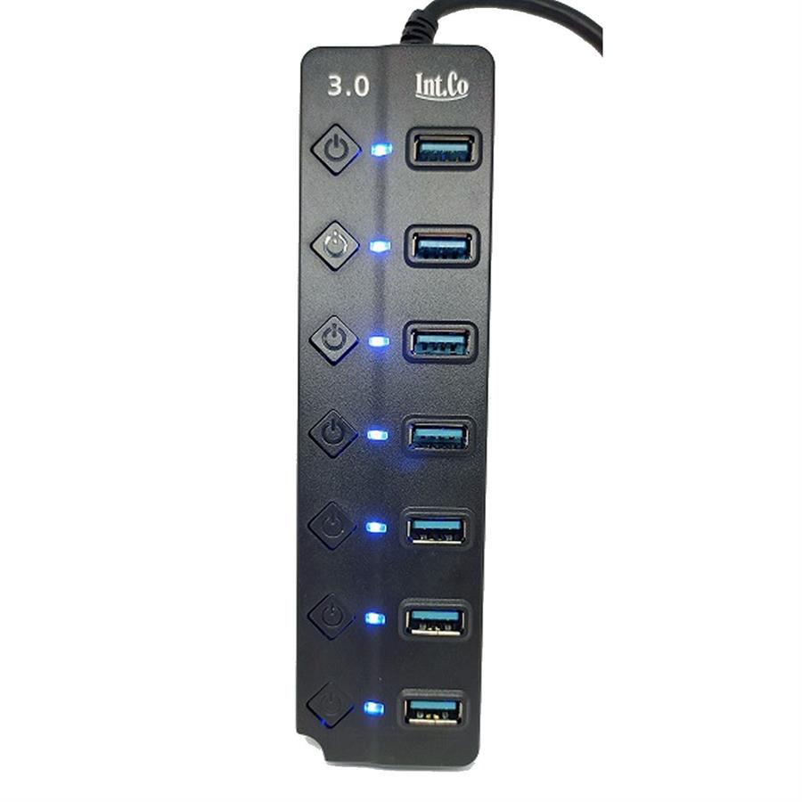 IntCo Adaptador Hub 7 puertos USB 3.0 interruptores KQ022H KQ-02