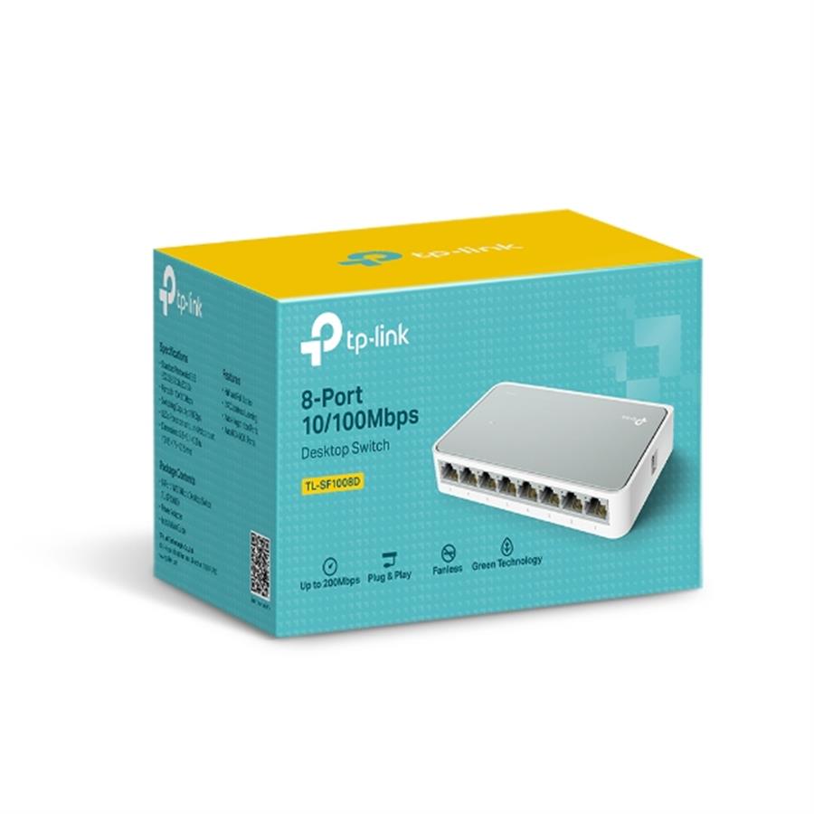 Switch Red 8 Puertos TP-Link TL-SF1008D MiniDesktop