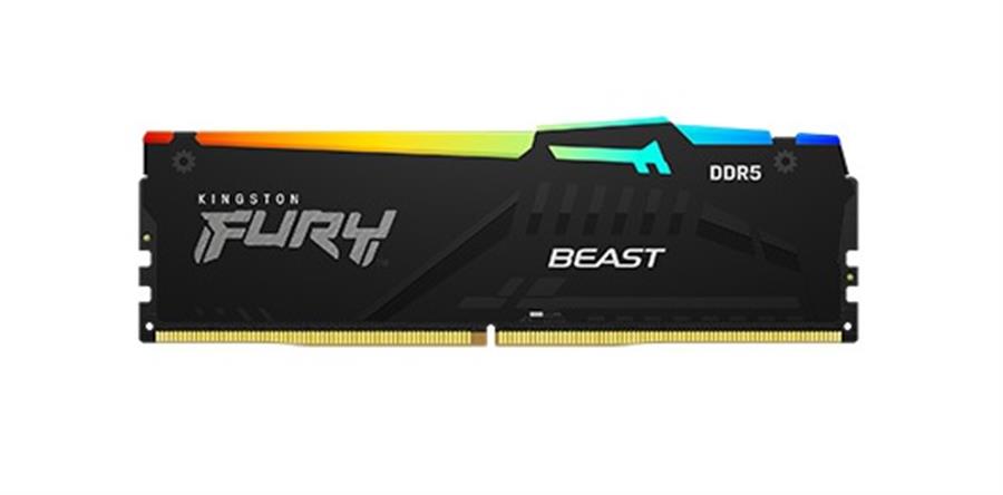 MEMORIA RAM 16GB 6400MHZ DDR5 FURY BEAST KINGSTON RGB BLACK