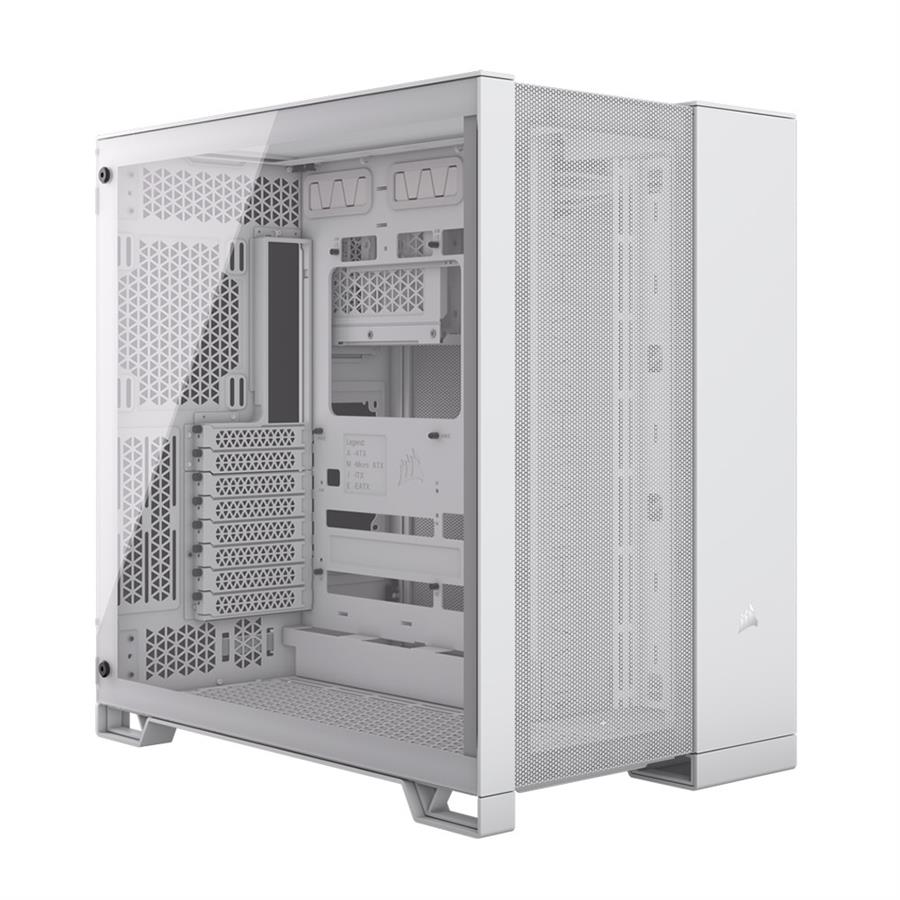 Gabinete Corsair 6500D Airflow TG Dos camaras White Blanco