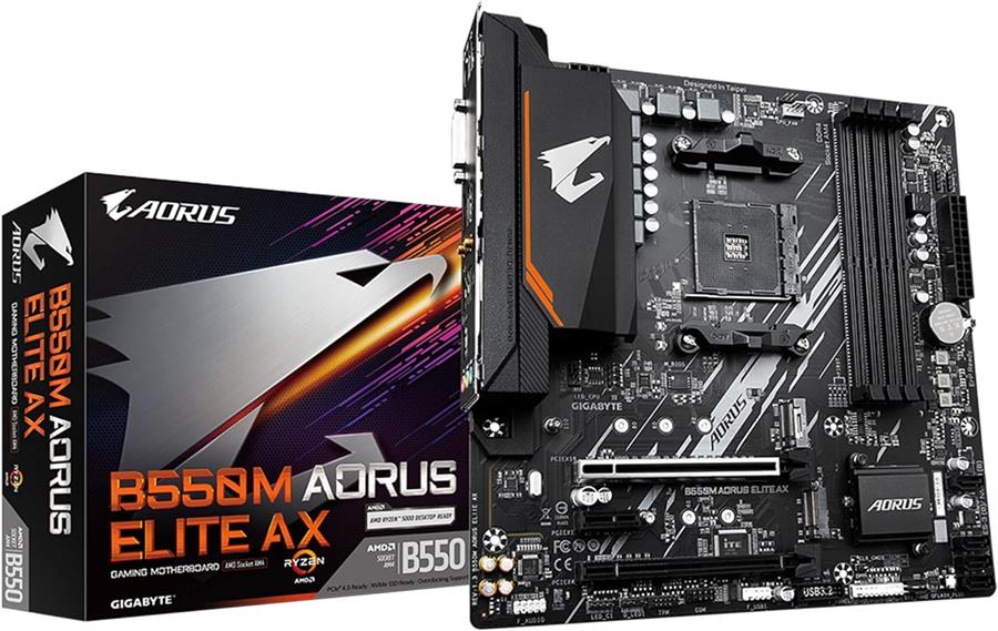 MOTHERBOARD GIGABYTE B550M AORUS ELITE AX AM4 AMD