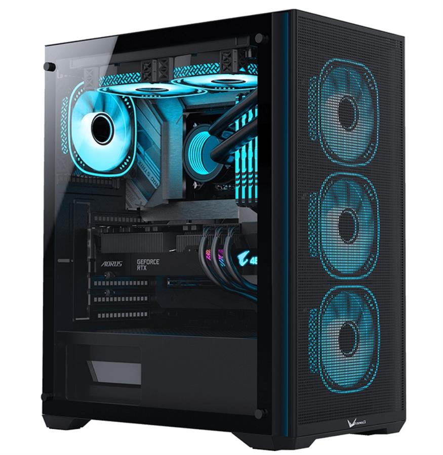 Gabinete Formula V Air Power G5 Plus Black X4 Fan FRGB