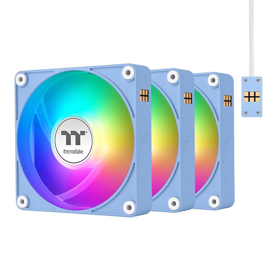 FAN COOLER TT THERMALTAKE CT120 EX ARGB PACK X3 MAGNETICO HYDRANGEA BLUE