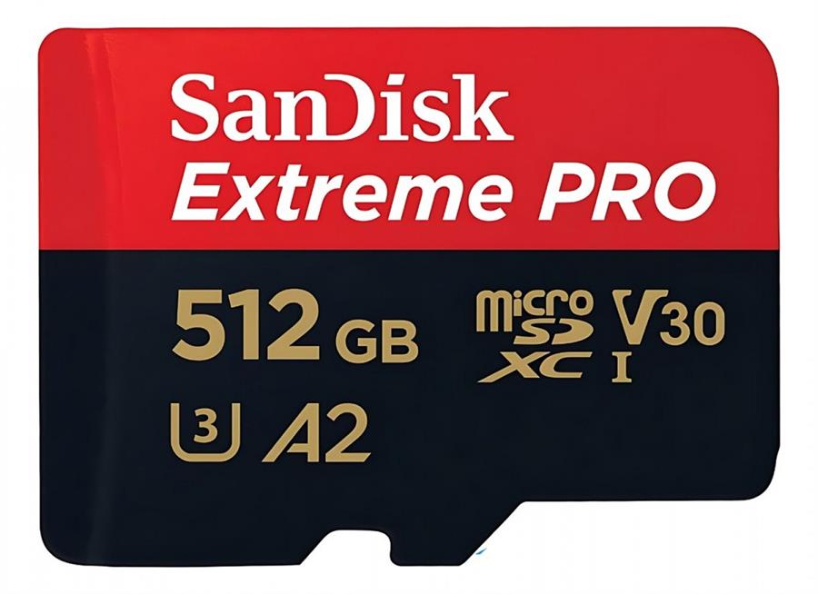 Memoria MicroSD Sandisk Extreme 512gb UHS-I A2 C/ADAP-SD