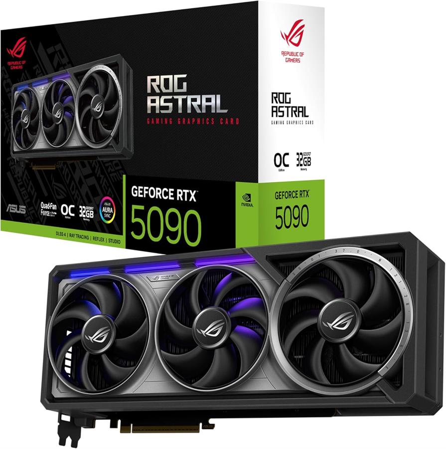 Placa de Video Asus Rog Astral RTX 5090 OC 32G GDDR7 x4 fan