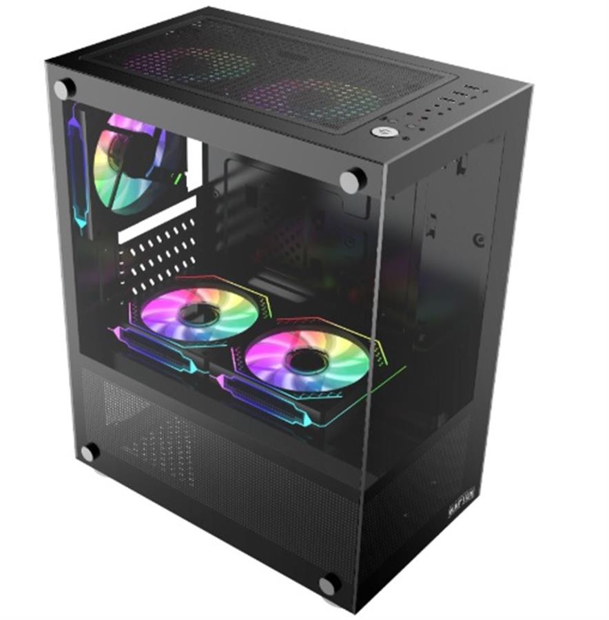 Gabinete Raptor Nova Prime TG RGB Fan x3 Black