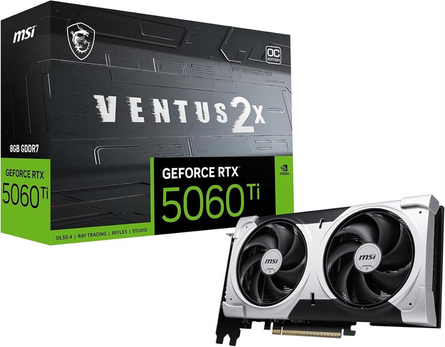Placa de video Rtx 5060 Ti Msi Ventus 2x OC Plus 8GB