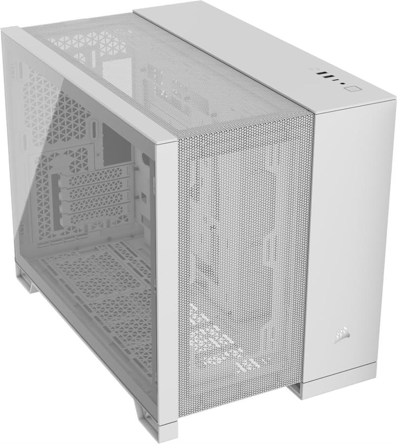 Gabinete Corsair 2500D Airflow TG White Mid tower Blanco