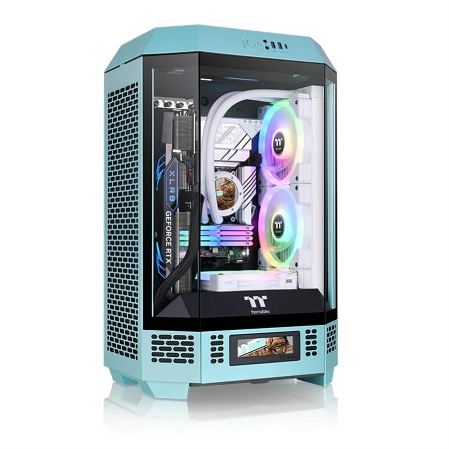 Gabinete Thermaltake The Tower 300 Micro tower TG 2 Fan Turquesa