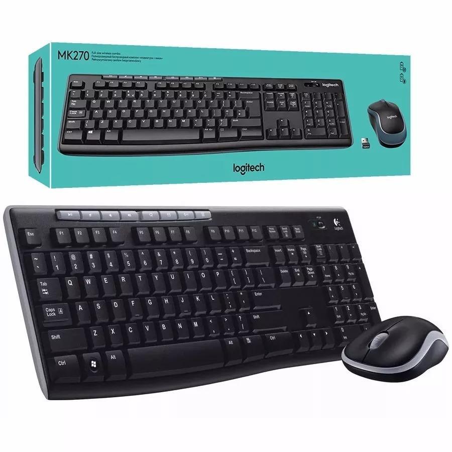 Kit Mouse y Teclado Logitech MK270 Wireless Black