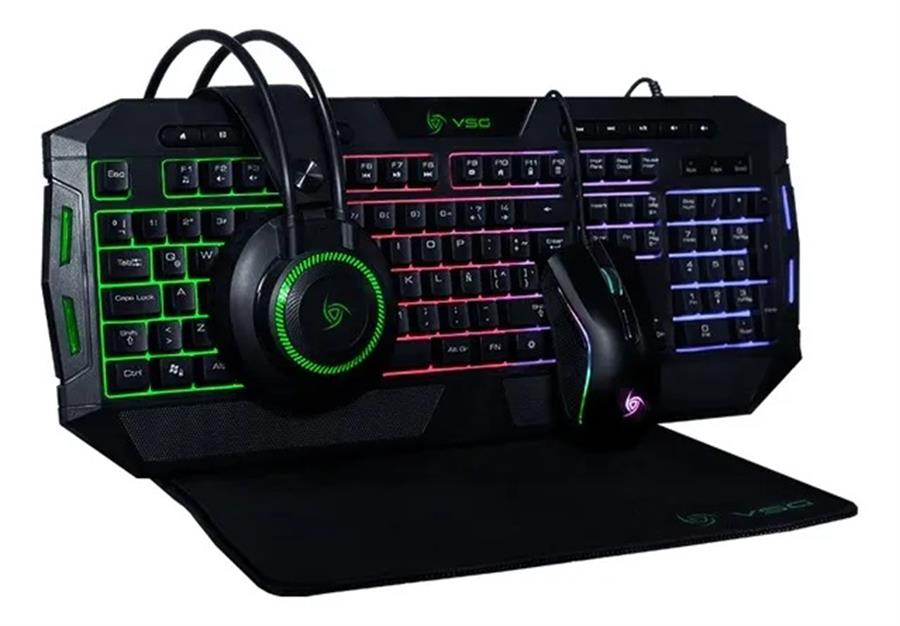 Combo Kit VSG Crux Mouse/Teclado/Pad/Auricular