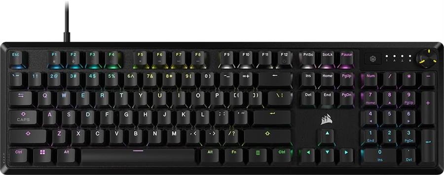 Teclado Corsair K70 RGB CORE Black Switch mlx red Full size