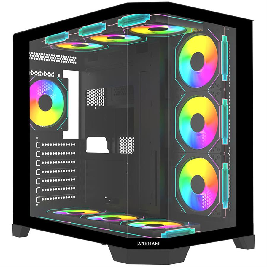 Gabinete Arkham Procyon Black x10 Fan Argb