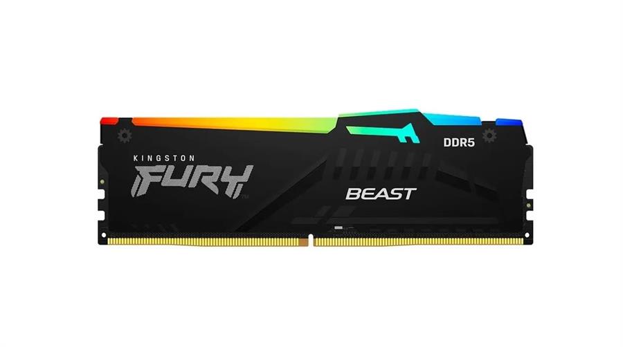 Memoria Ram Ddr5 16gb 5200mhz Kingston Fury Beast RGB Black