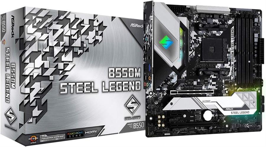 Motherboard  ASROCK B550M steel legend AM4 amd