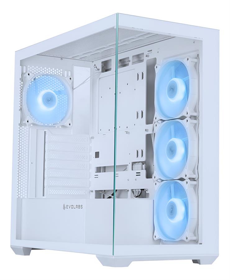 Gabinete Evolabs Progression White Evo 305AW x4 fan
