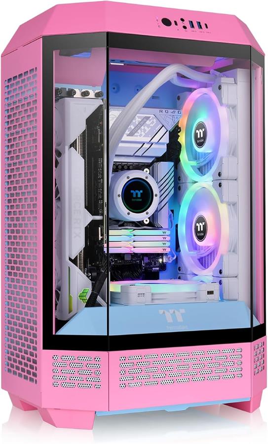 GABINETE THERMALTAKE THE TOWER 300 MICRO TOWER TG 2 FAN PINK