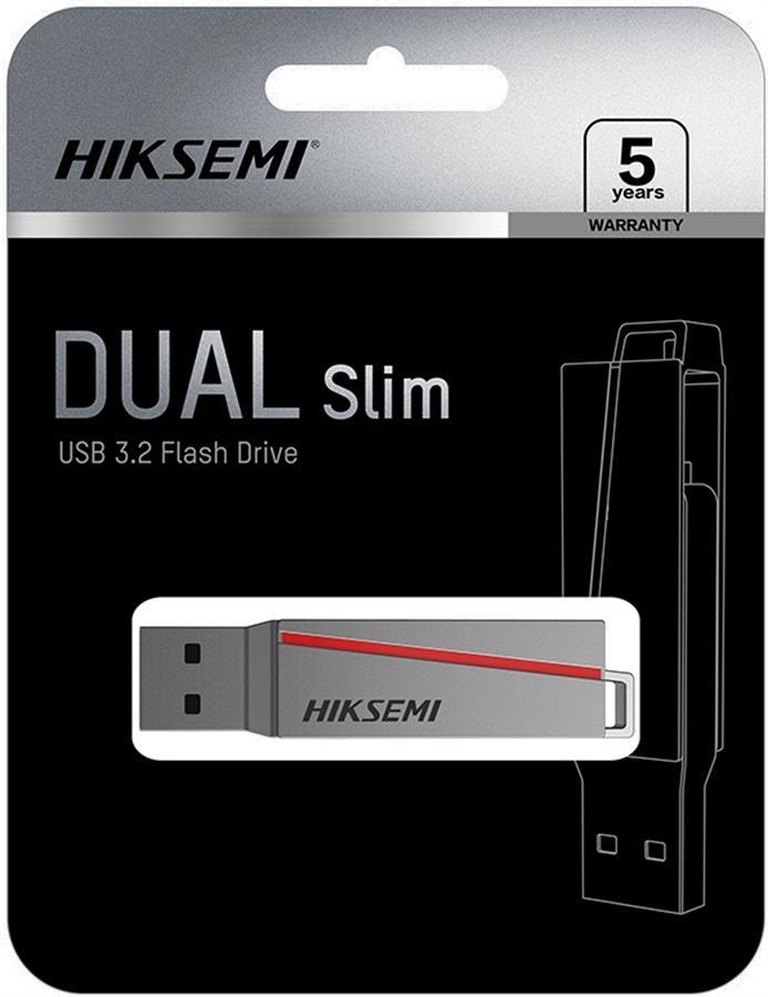 Pendrive HIKSEMI 64Gb E307C Dual Slim USB 3.0 / USB Type C