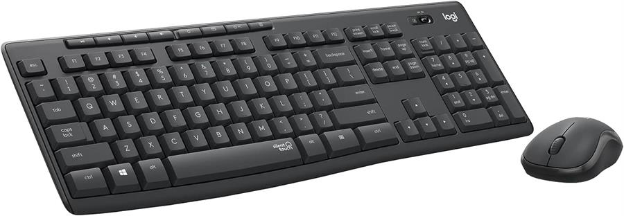 Kit Mouse Teclado Logitech MK295 Silent Wireless Black