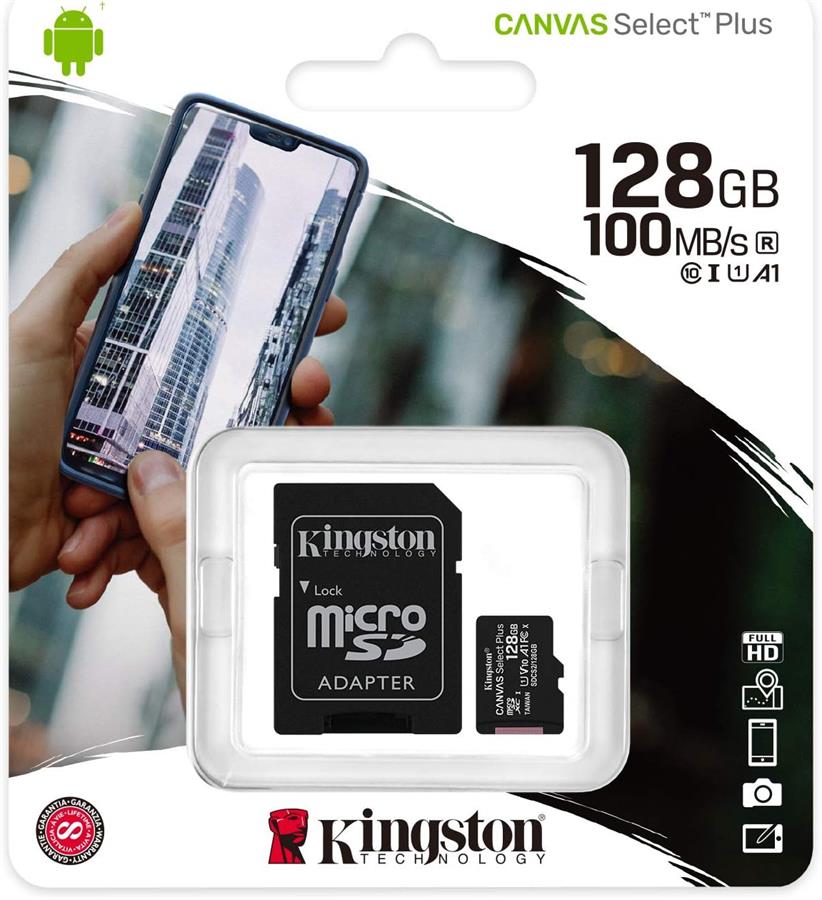 Memoria Micro SD 128GB KINGSTON SDCS2 Clase 10