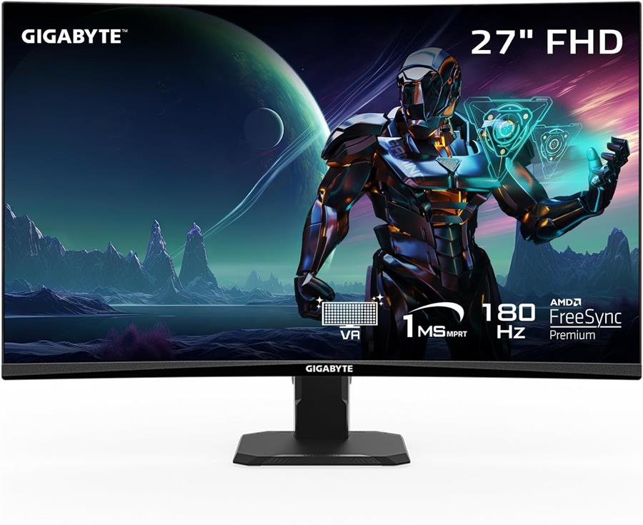 Monitor Gigabyte 27 Edge Curvo GS27FC 180hz VA 1ms FHD