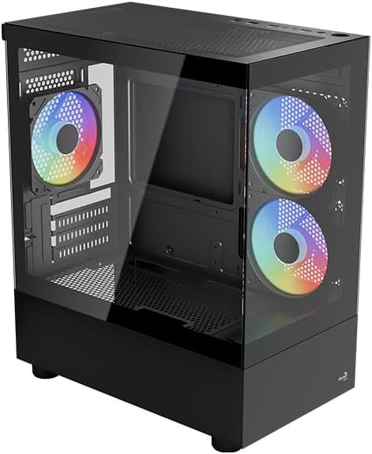 Gabinete Aerocool Viewport Mini V2 Black x3 Fan