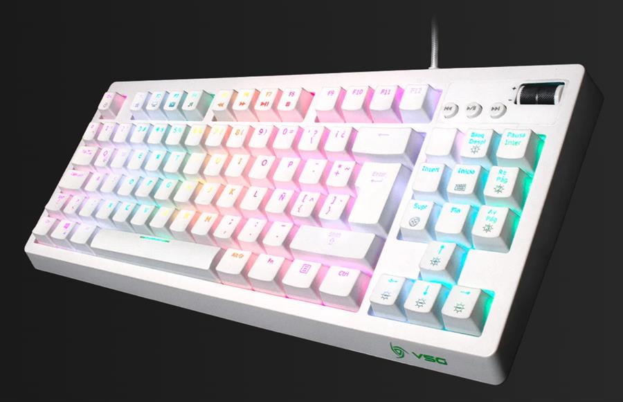 Teclado Mecanico VSG Quasar Blanco Switch Brown 80 TKL