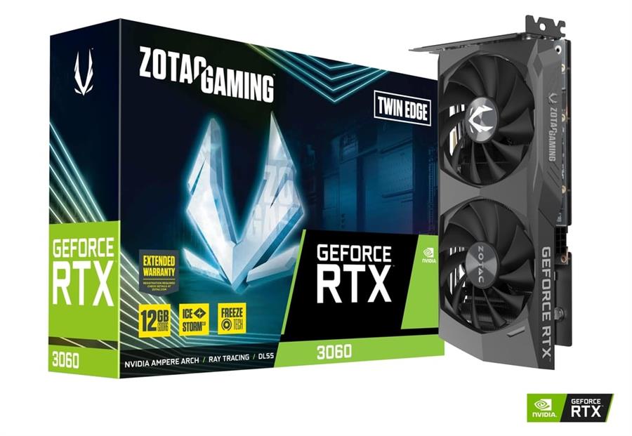 Placa de video RTX 3060 12G ZOTAC Gaming Twin Edge OC GDDR6