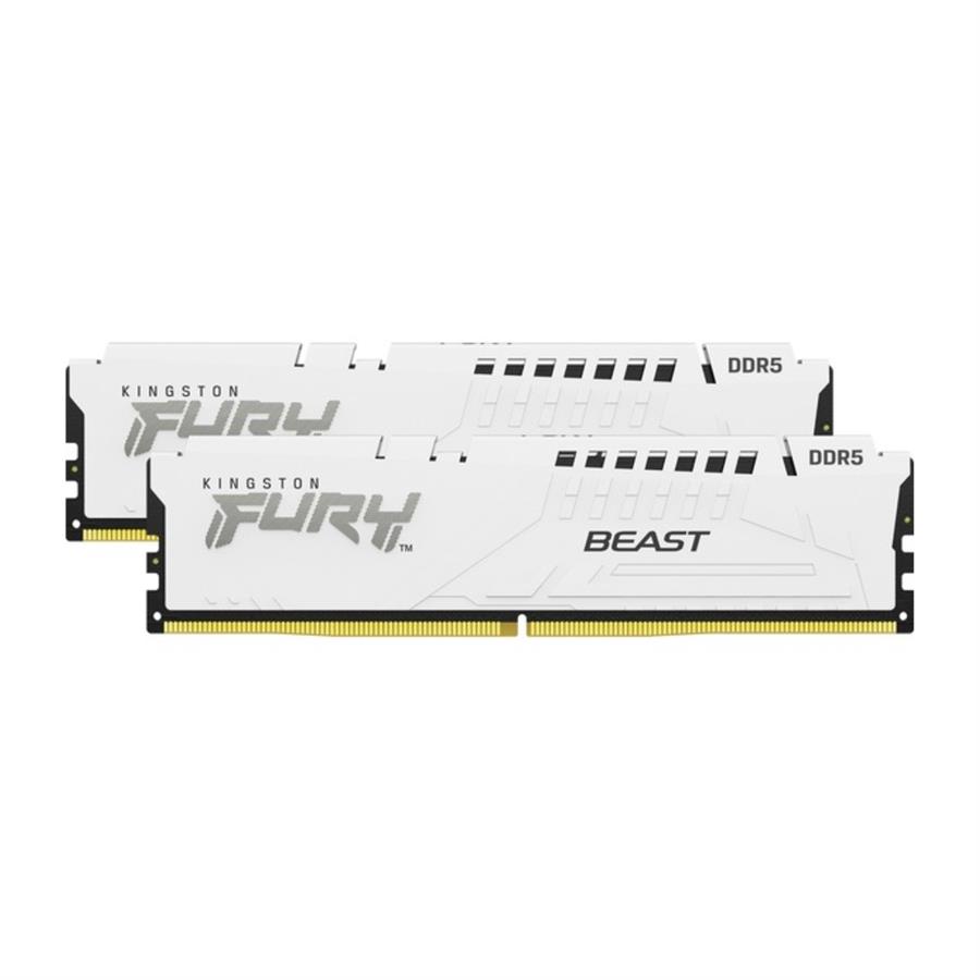 MEMORIA RAM KINGSTON FURY BEAST 32GB 2X16 6000MHZ DDR5 WHITE