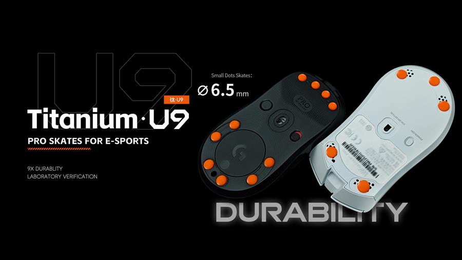 Mouse Skates Pads X-Raypad Titanium U9 Air Universal Dots 6.5mm