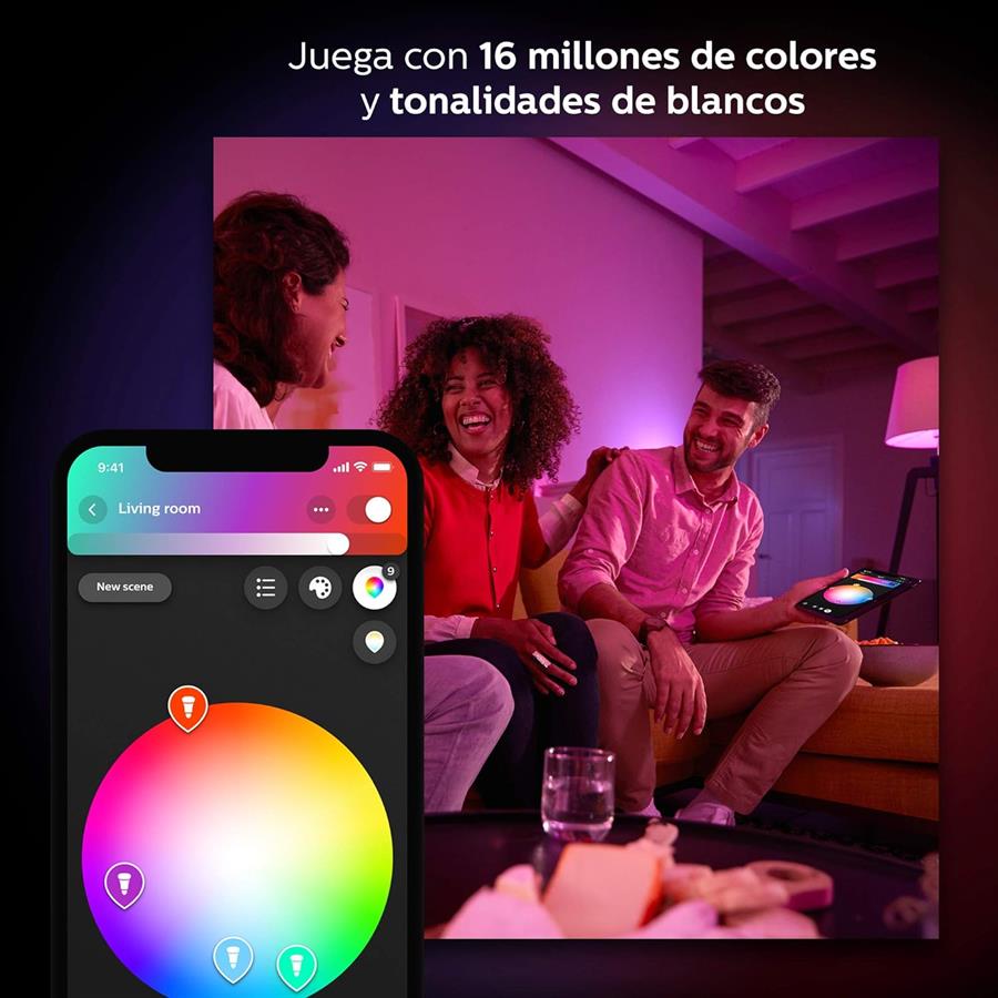 Kit Philips Hue 3 Lamparas Wca + Bridge + Dim Switch