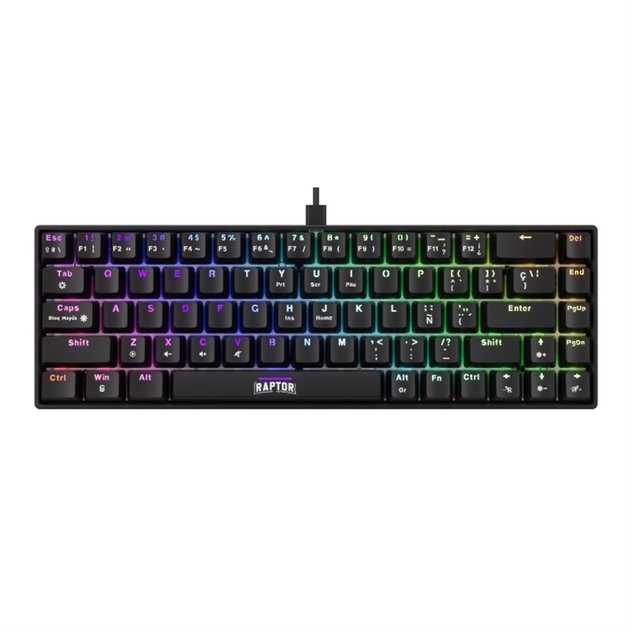 Teclado Raptor Fireclaw M68 60 Cableado Switch Red