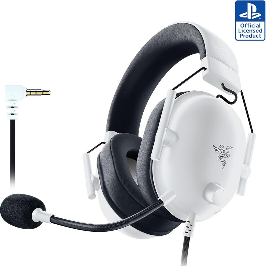 Auricular Razer BlackShark V2 X Playstation White PS4/PS5/NSW Blanco 3.5mm