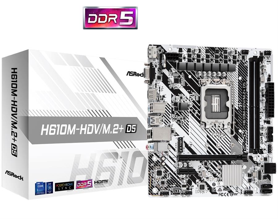 Motherboard ASROCK H610M-HDV/M.2 DDR5 LGA1700