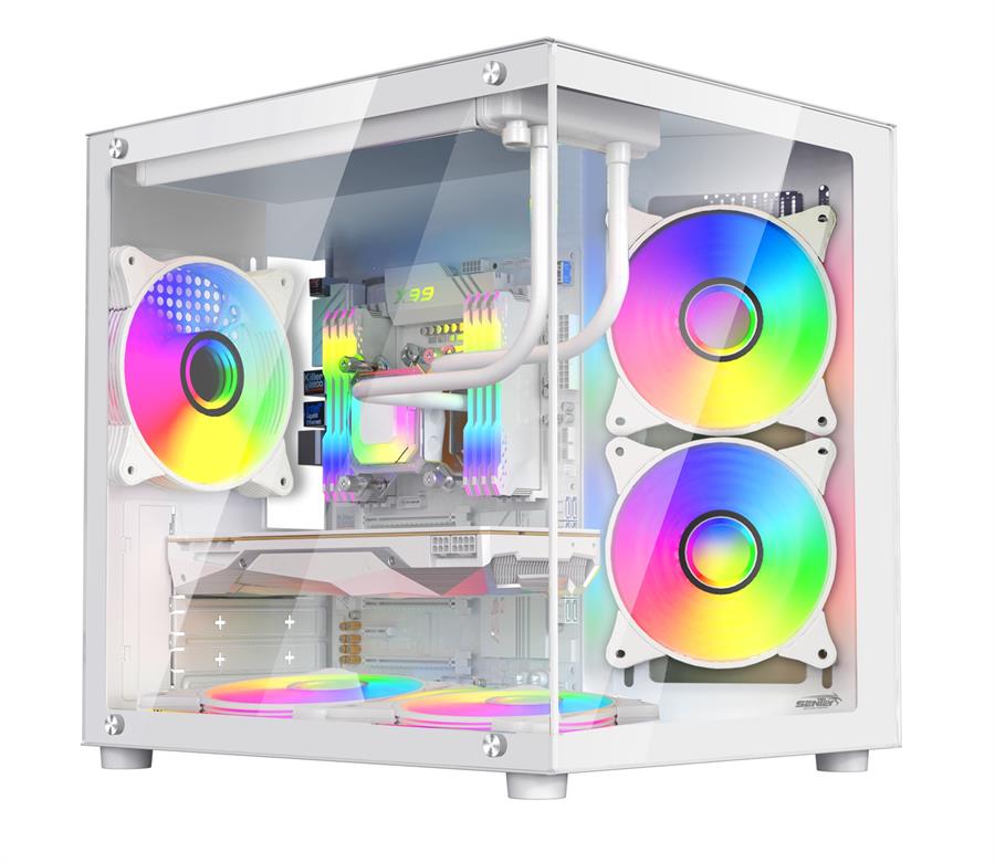 Gabinete Gamer Sentey A8 GS-7950 x5Fan ARGB White