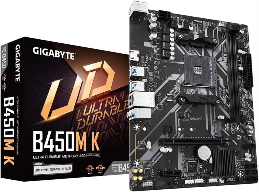 Motherboard Gigabyte B450M K DDR4 AM4 Amd