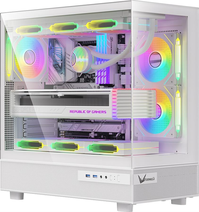 Gabinete Formula V Crystal Z8 Floe White x6 Fan FRGB