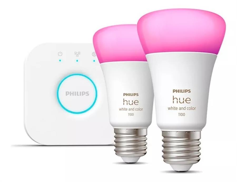 Kit Philips Hue 2 Lamparas RGB Wca + Bridge set