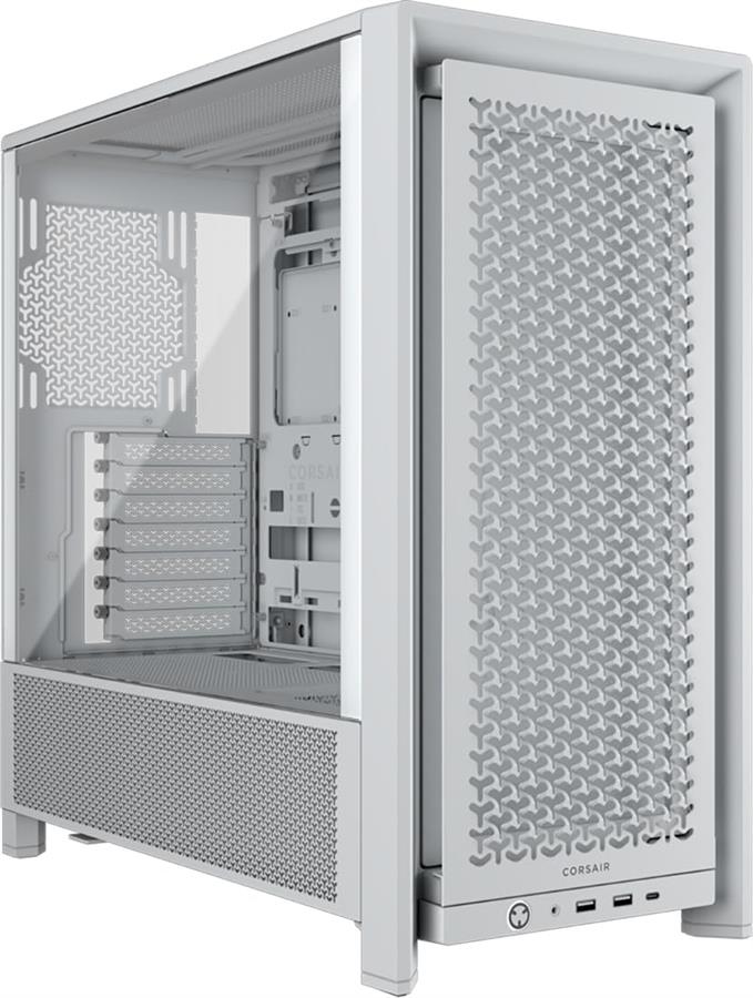 Gabinete Corsair 4000D Frame 3x Fan White Airflow Modular