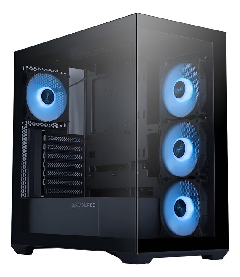 GABINETE EVOLABS PROGRESSION BLACK EVO 305AB X4 FAN
