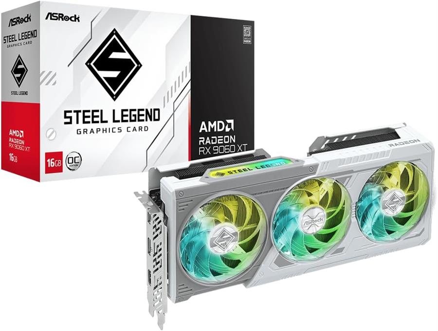 Placa de video Asrock Radeon Rx 9060 XT Steel Legend 16gb OC