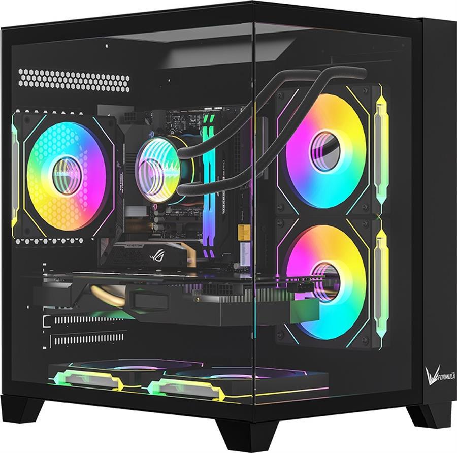 GABINETE FORMULA V CRYSTAL Z9M FLOE BLACK X5 FAN FRGB