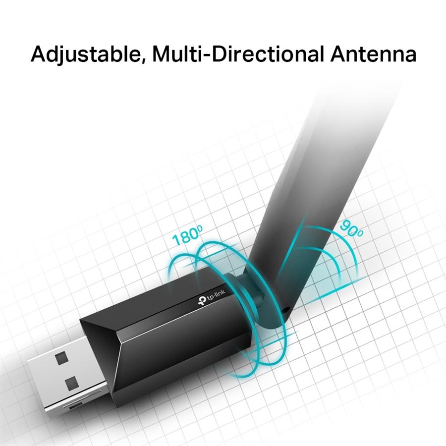 Adaptador Wifi usb Tp Link Archer T2U PLUS AC600 Dual band High Gain