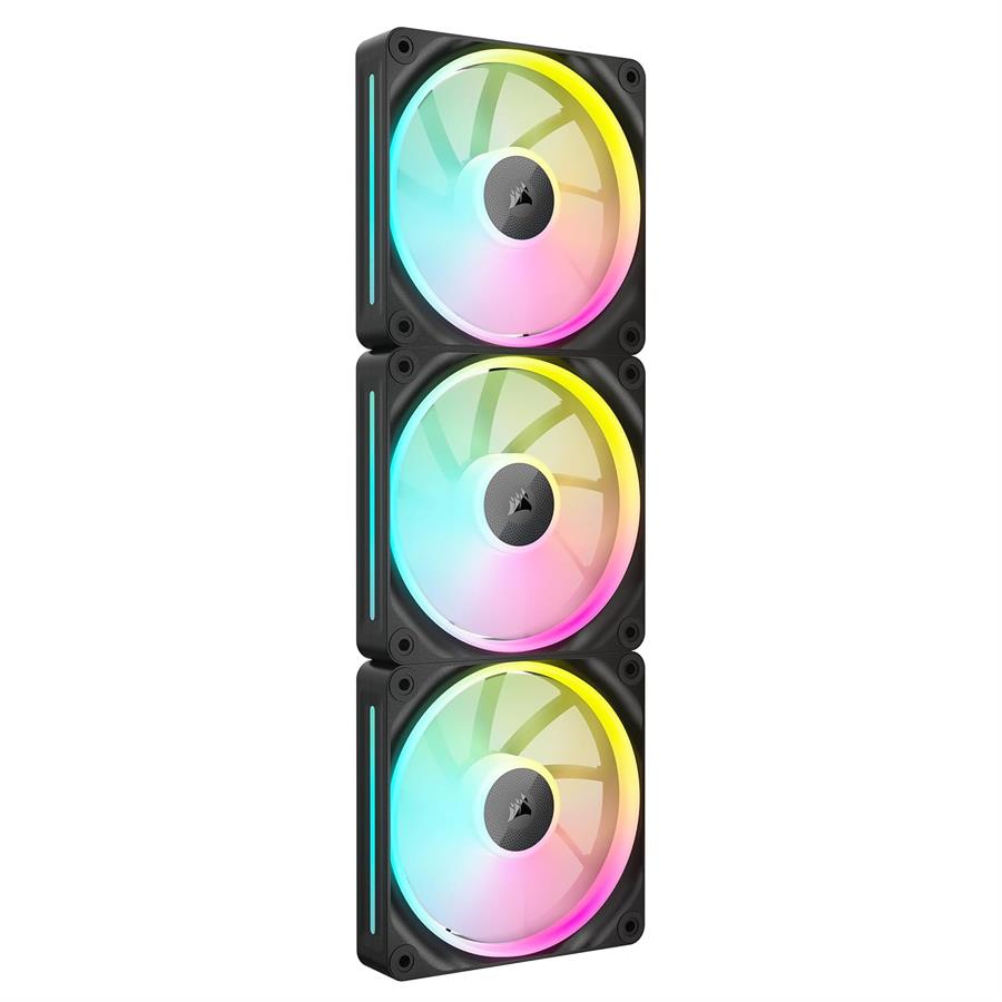 Kit Pack x3 Fan cooler Corsair iCUE LX120 RGB Magnetico 120mm Black Negro