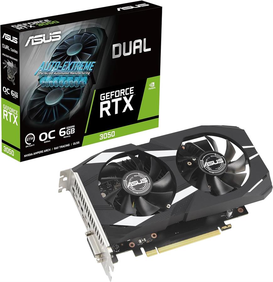 Placa de Video Asus Rtx 3050 Dual OC 6GB GDDR6