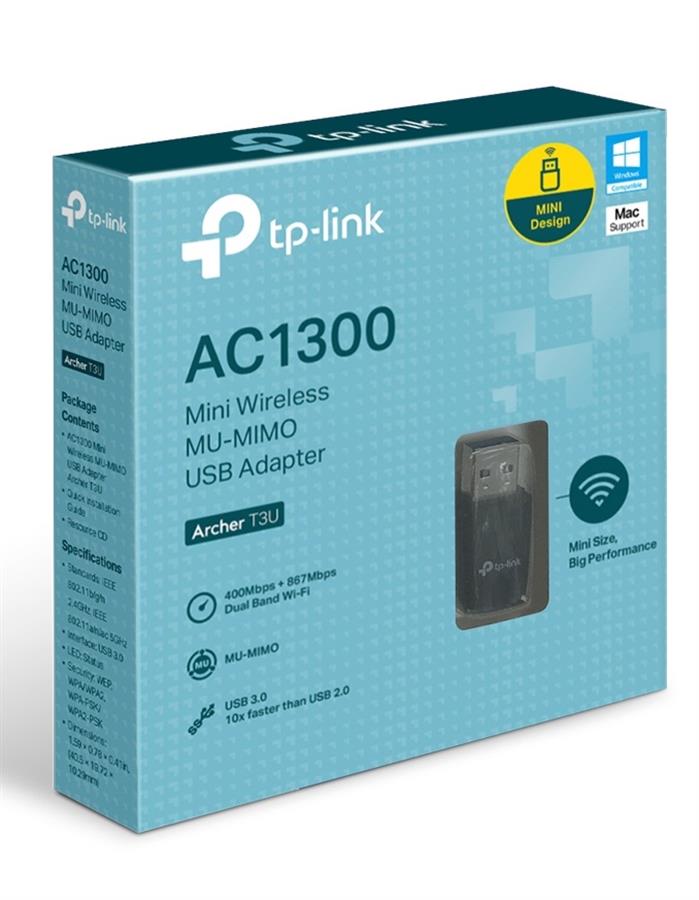 Adaptador Wifi Red usb Tp Link Archer T3U AC1300 Dual Band MU-MIMO